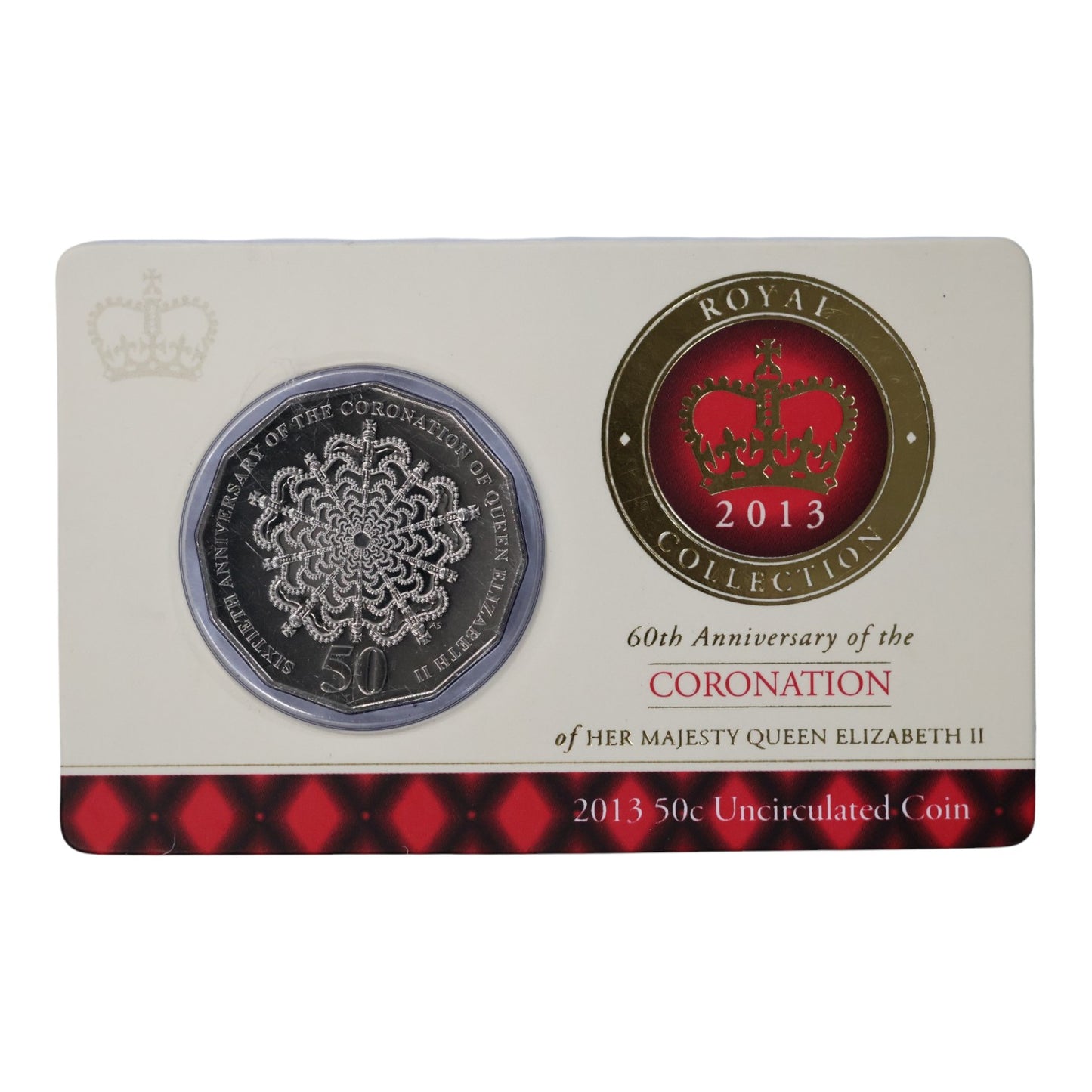 2013 50c Coin - 60th Anniversary of the Coronation of Her Majesty Queen Elizabeth II