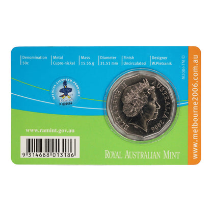 2006 50c Coin - XVIII Commonwealth Games - Weightlifting