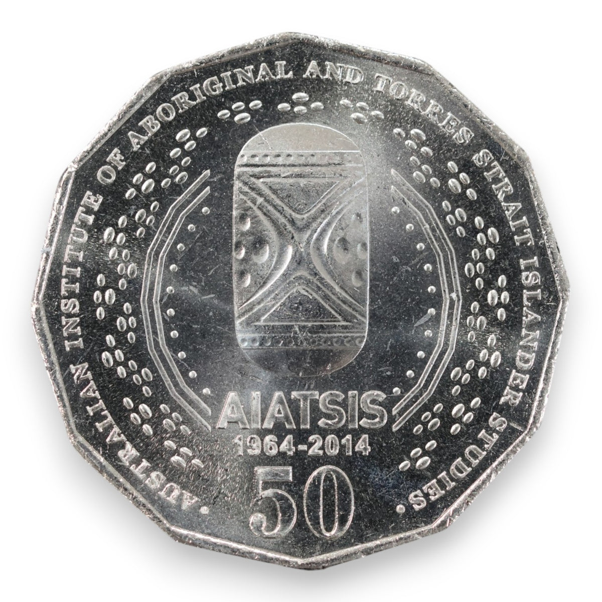2014 50c "50th Anniversary of AIATSIS" - Uncirculated (Ex-RAM Roll)