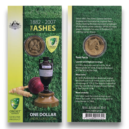 2007 $1 Coin - The Ashes 1882 - 2007