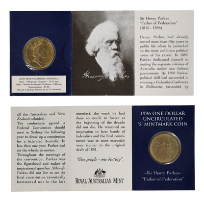 1996 $1 Coin - 100th Anniversary of the Death of Sir Henry Parkes