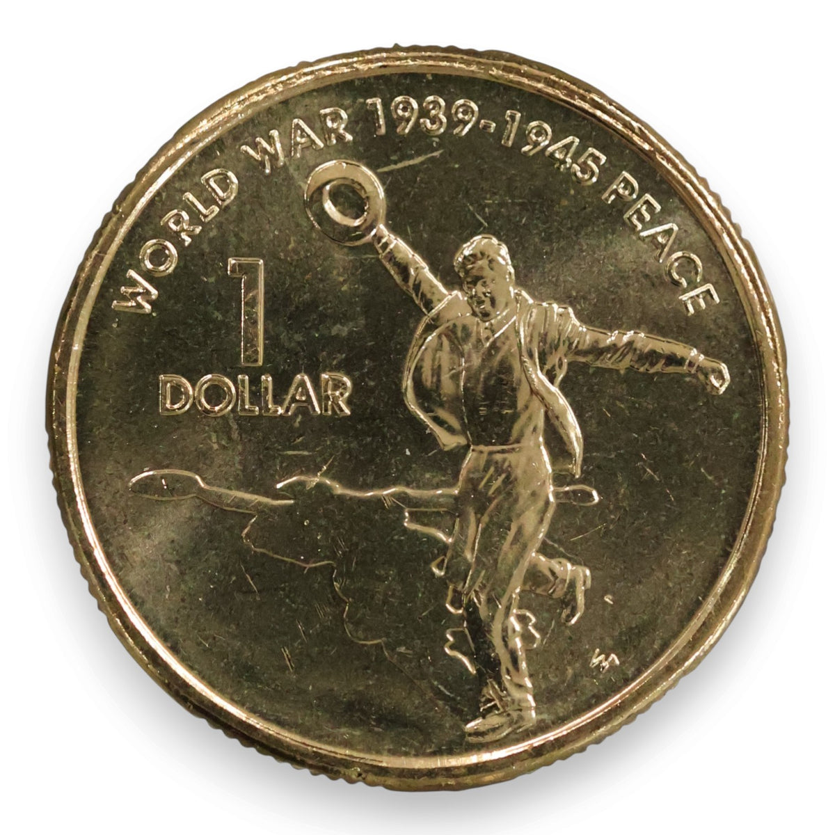 2005 $1 "60th Anniversary End of WWII - Peace" - Uncirculated (Ex-Security Roll)