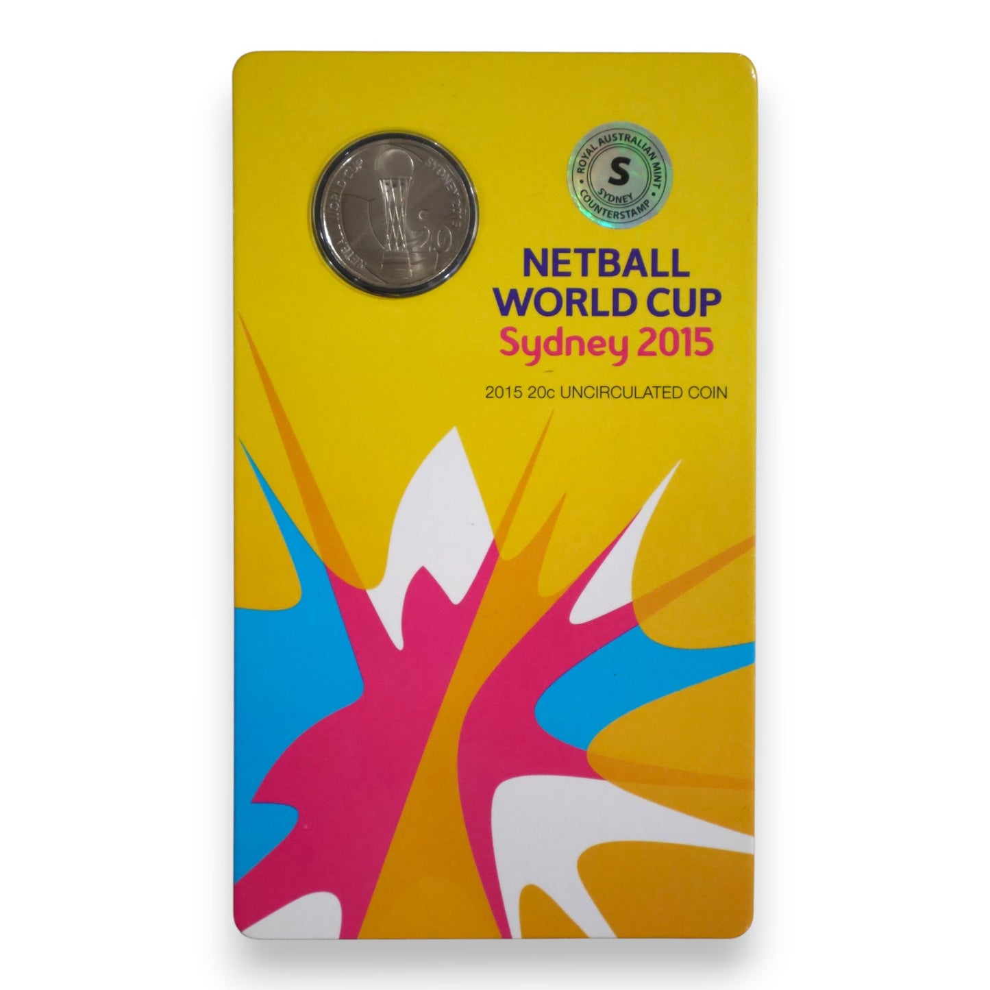 2015 20c Coin - Netball World Cup - 'S' Counterstamp