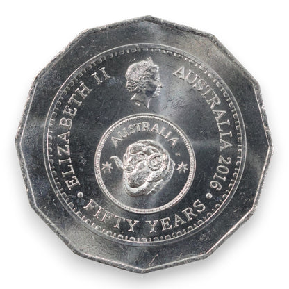 2016 50c "50th Anniversary of Decimal Currency" - Uncirculated (Ex-RAM Bag)