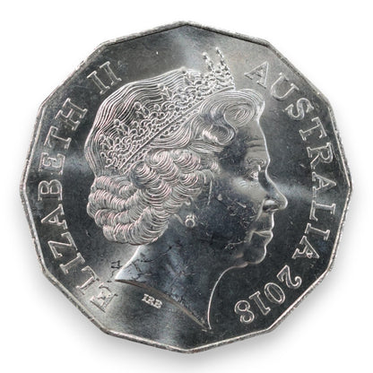 2018 50c "Standard Coat of Arms" - Uncirculated (Ex-RAM Bag)