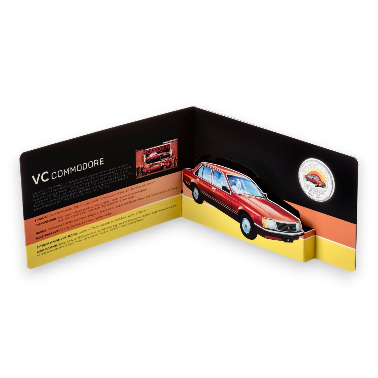 2016 50c Coloured Uncirculated Coin – Holden Heritage Collection: VC Commodore
