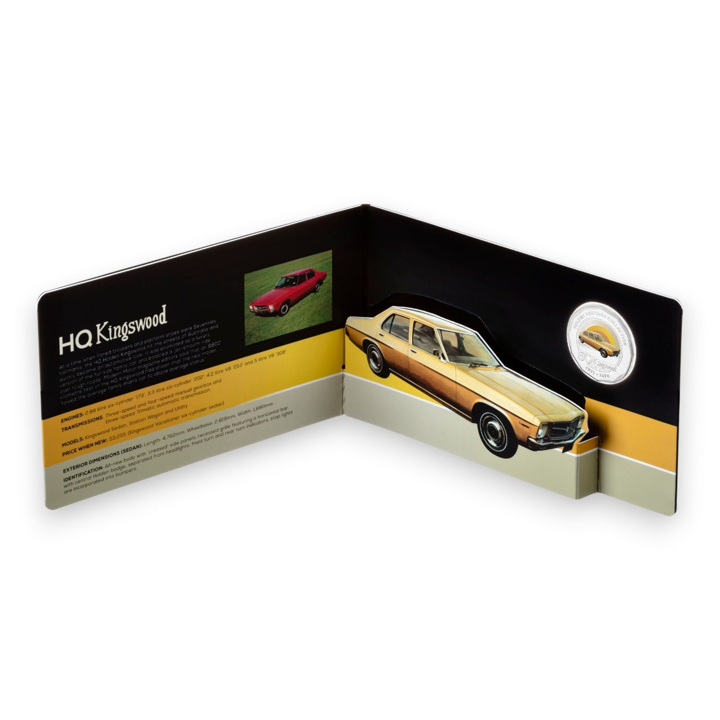 2016 50c Coloured Uncirculated Coin – Holden Heritage Collection: HQ Kingswood