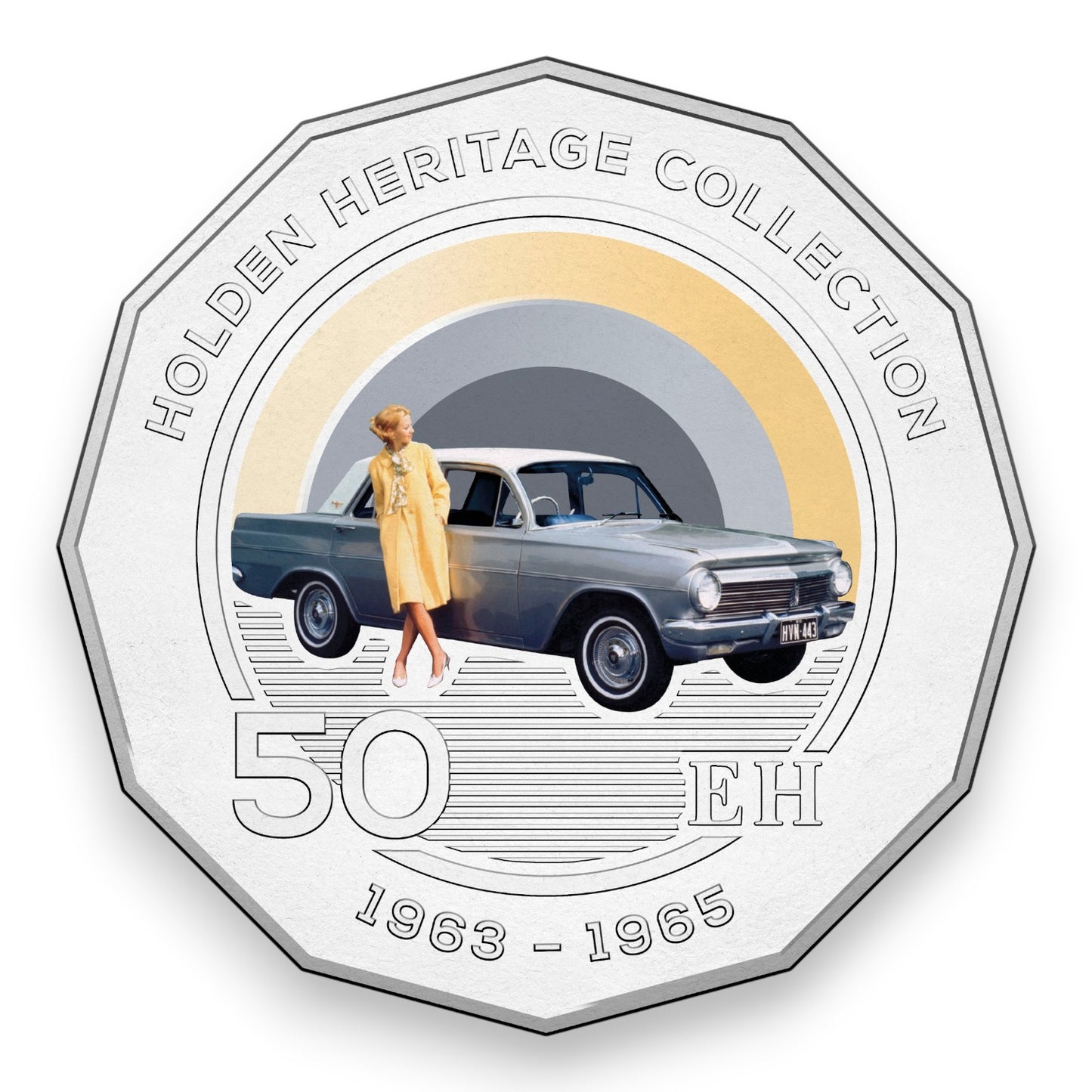 2016 50c Coloured Uncirculated Coin – Holden Heritage Collection: EH