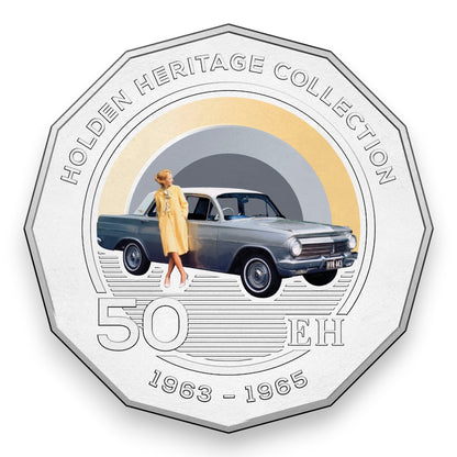 2016 50c Coloured Uncirculated Coin – Holden Heritage Collection: EH