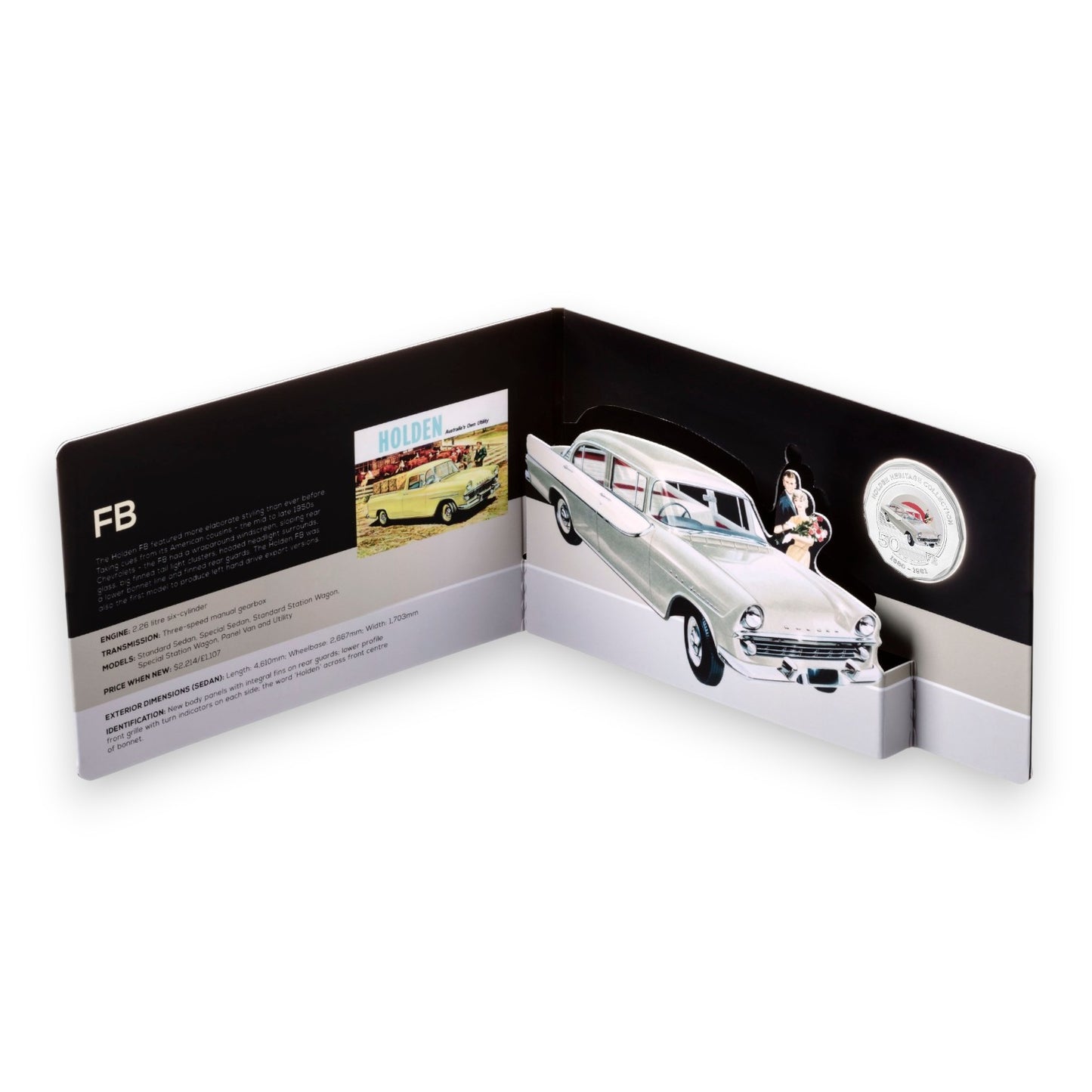 2016 50c Coloured Uncirculated Coin – Holden Heritage Collection: FB