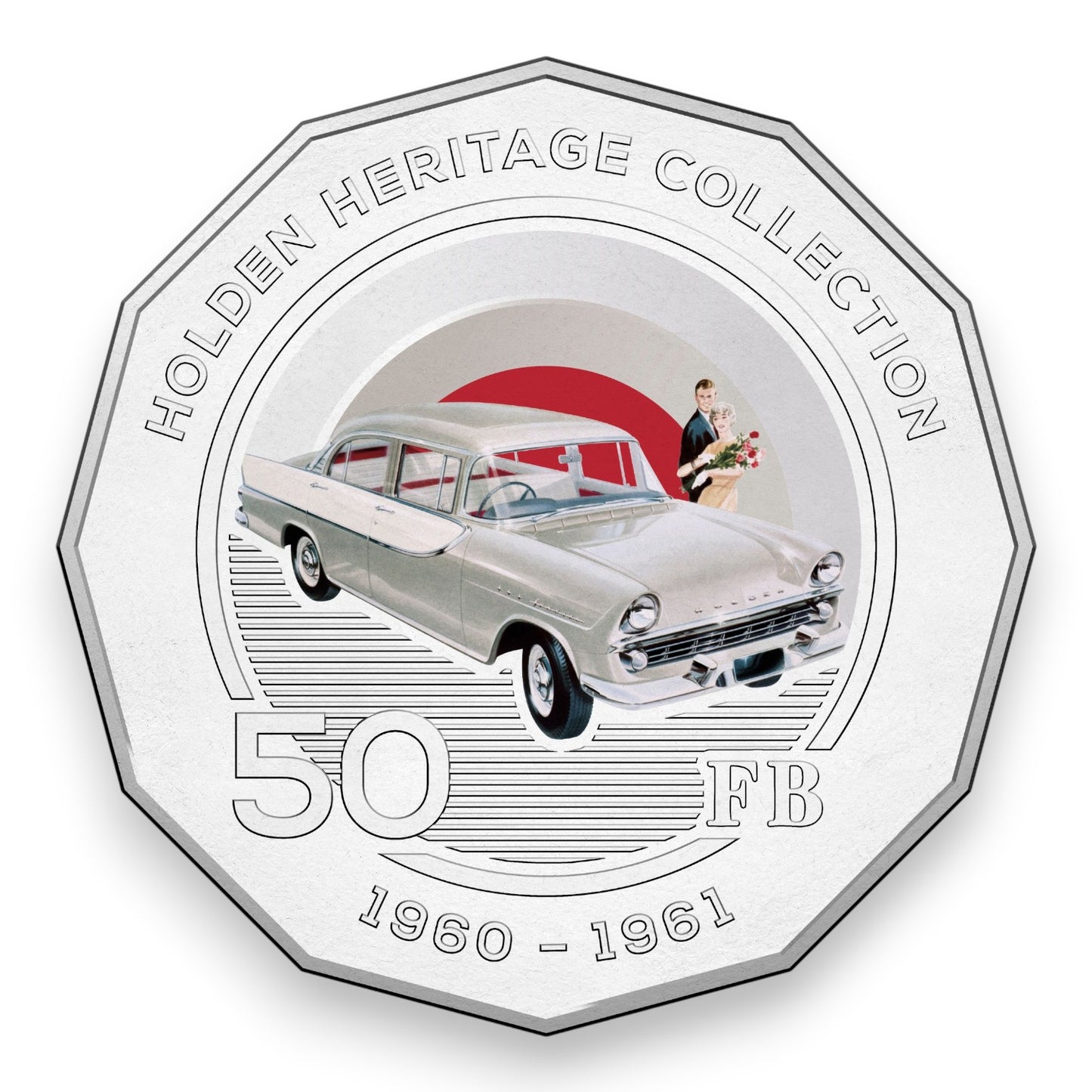 2016 50c Coloured Uncirculated Coin – Holden Heritage Collection: FB