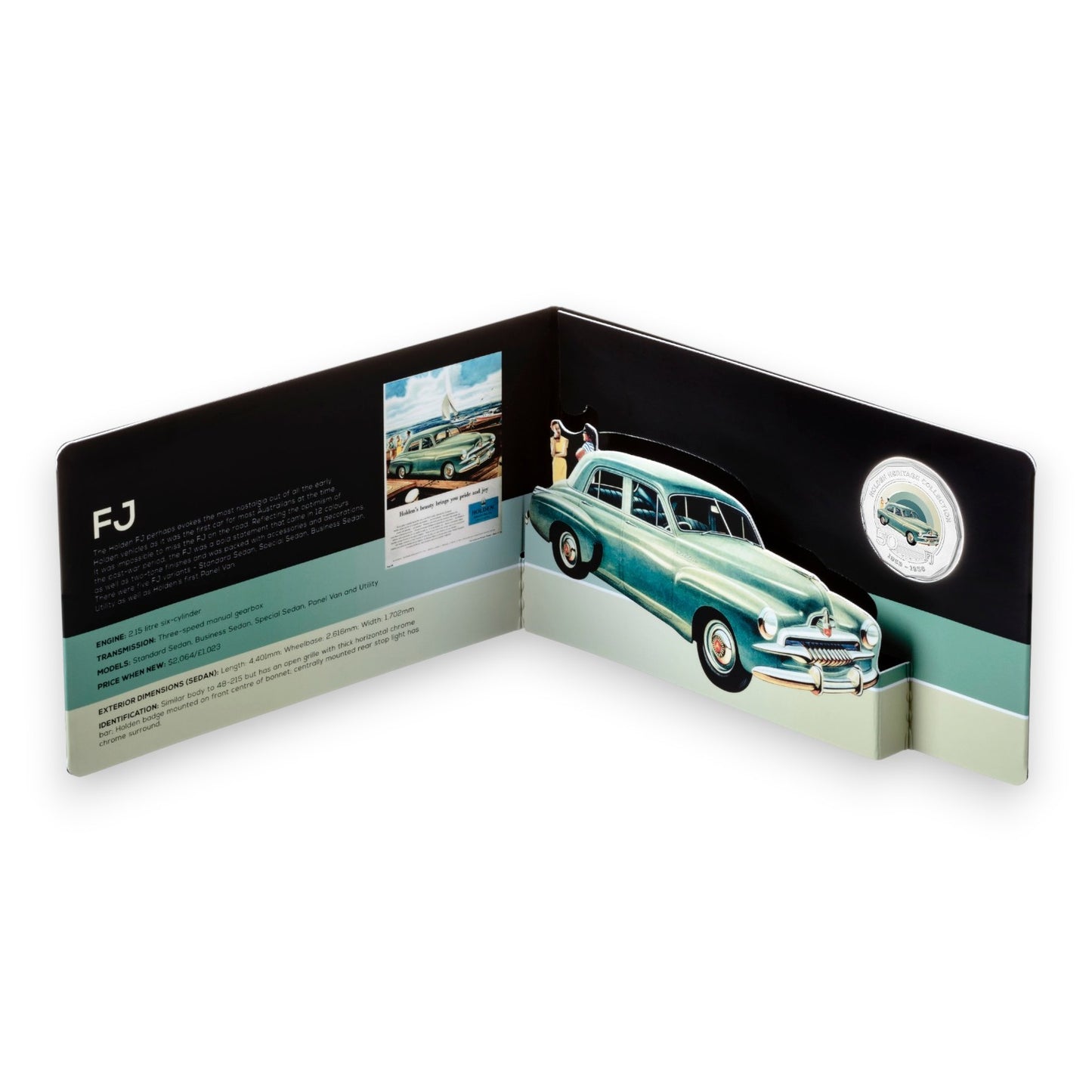 2016 50c Coloured Uncirculated Coin – Holden Heritage Collection: FJ