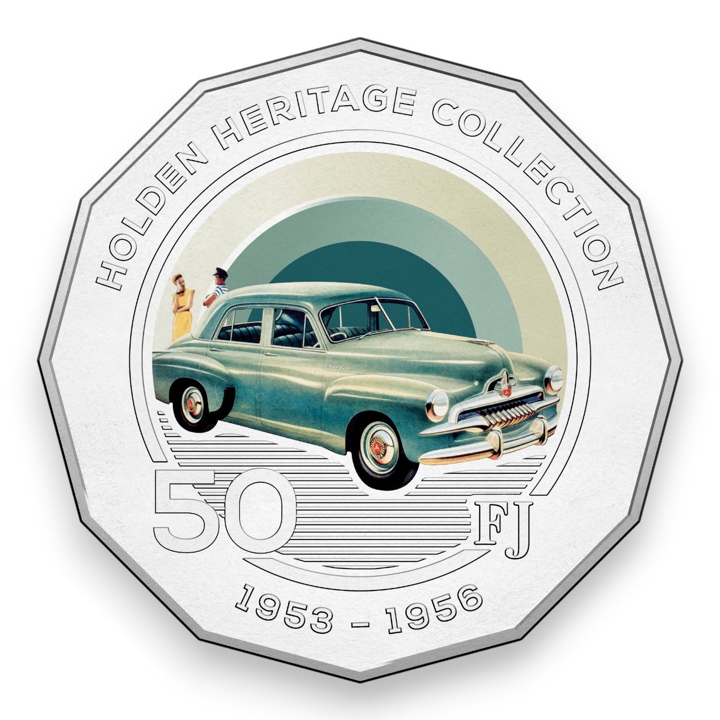 2016 50c Coloured Uncirculated Coin – Holden Heritage Collection: FJ