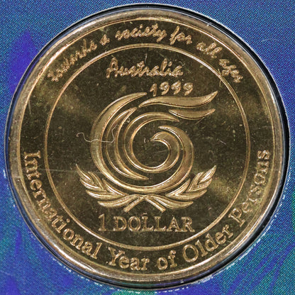 1999 Uncirculated $1 Coin Dual Pack - 'C' Last ANZACS and Year of Older Persons
