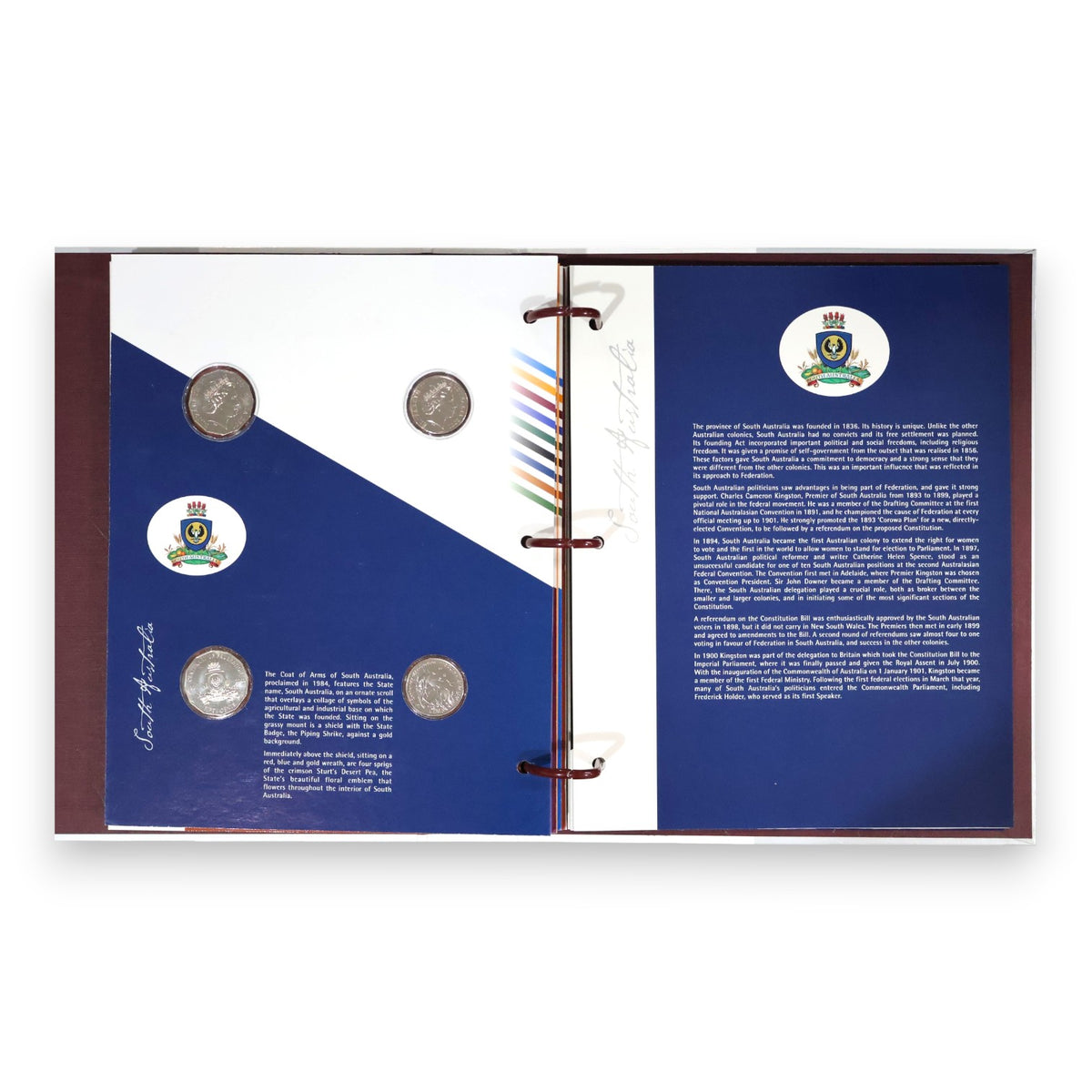 2001 Centenary of Federation - States & Territories 20-Coin Uncirculated Collection Album