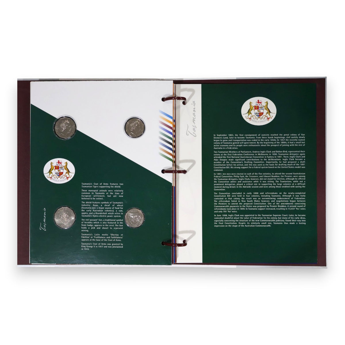 2001 Centenary of Federation - States & Territories 20-Coin Uncirculated Collection Album