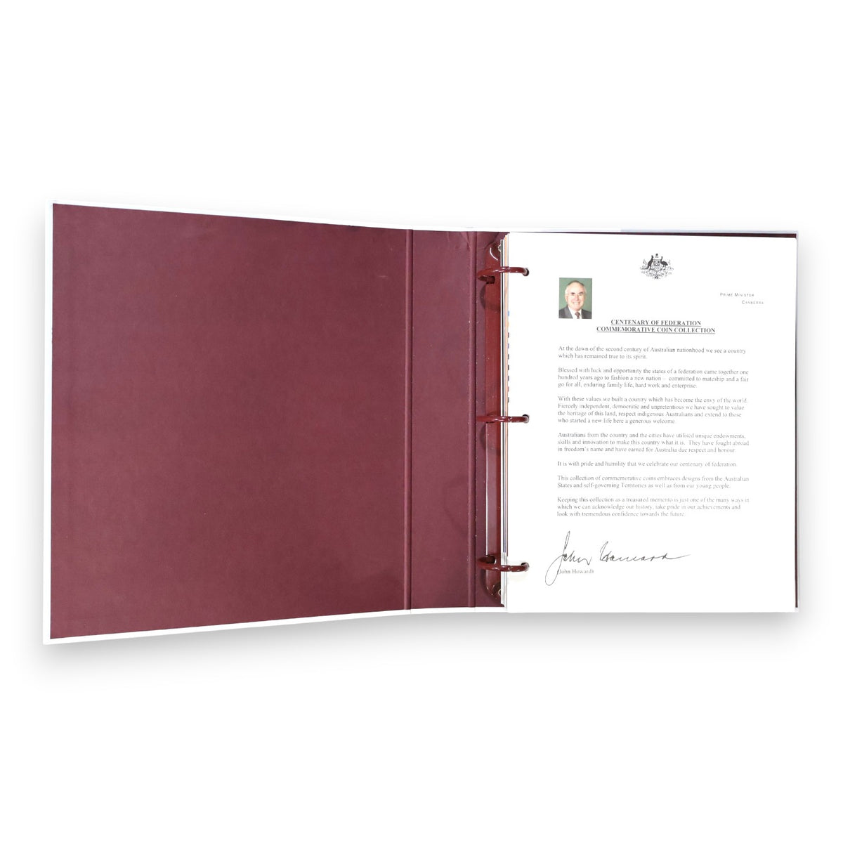 2001 Centenary of Federation - States & Territories 20-Coin Uncirculated Collection Album