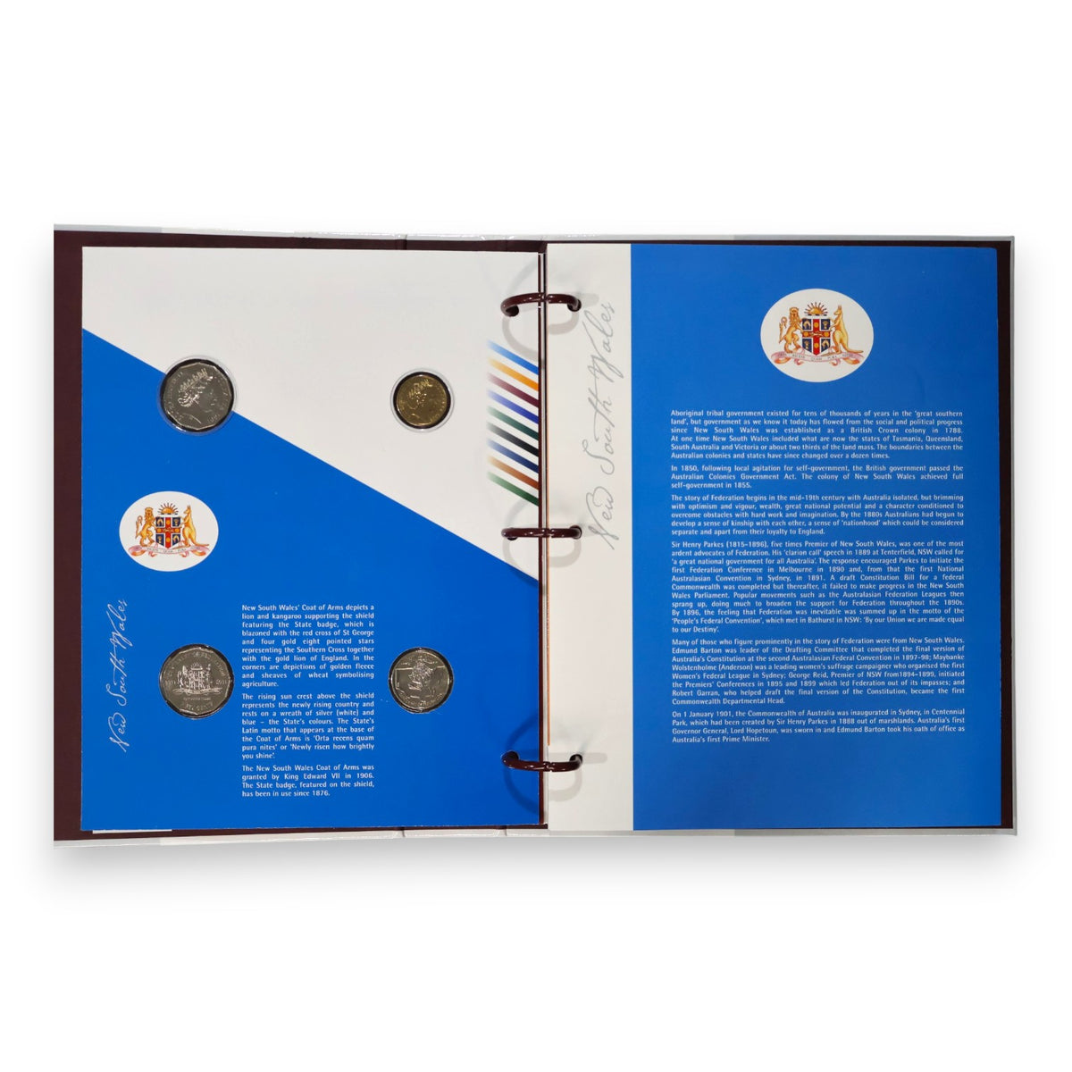 2001 Centenary of Federation - States & Territories 20-Coin Uncirculated Collection Album