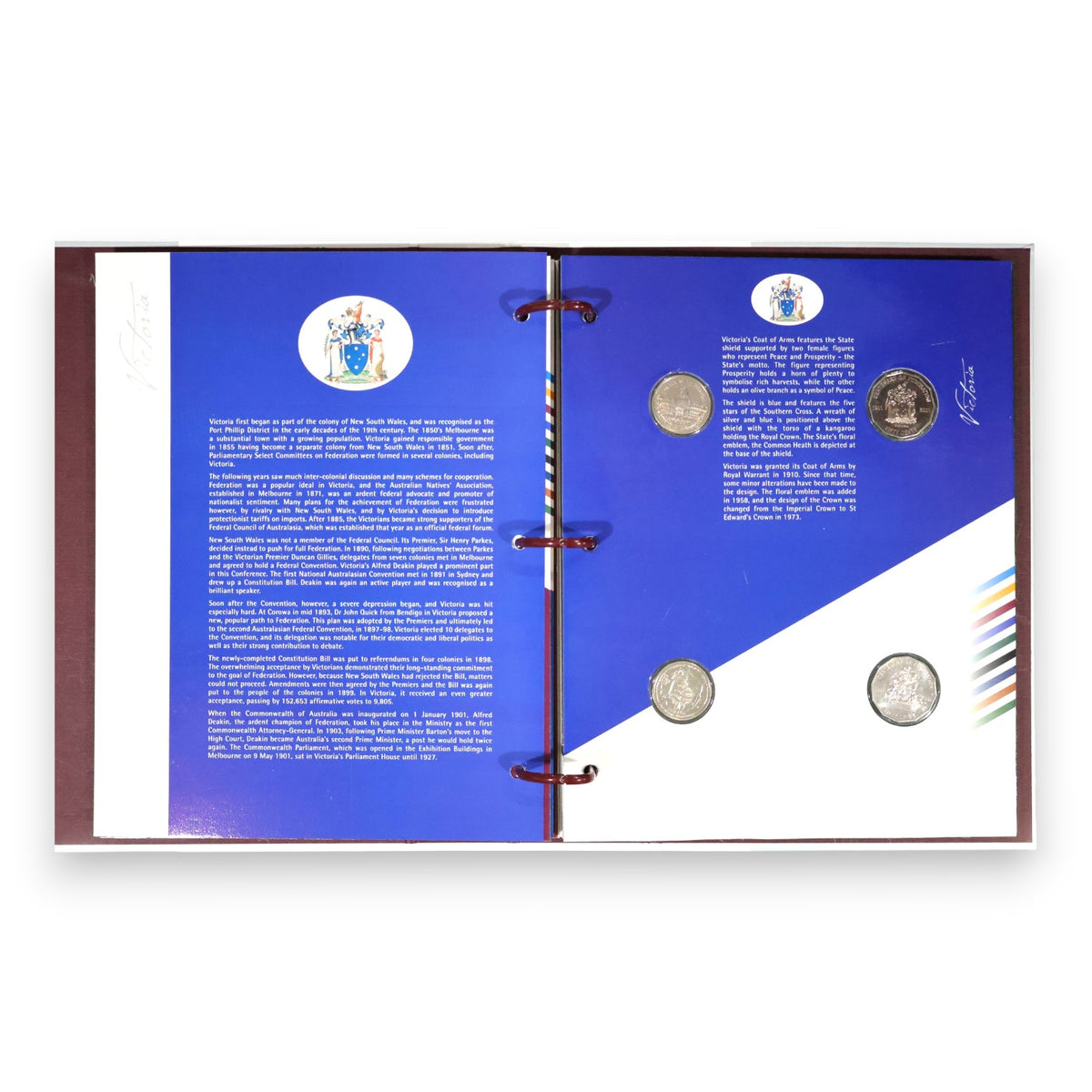 2001 Centenary of Federation - States & Territories 20-Coin Uncirculated Collection Album