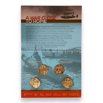 2017 $1 Uncirculated Four Coin Set - A War Close To Home