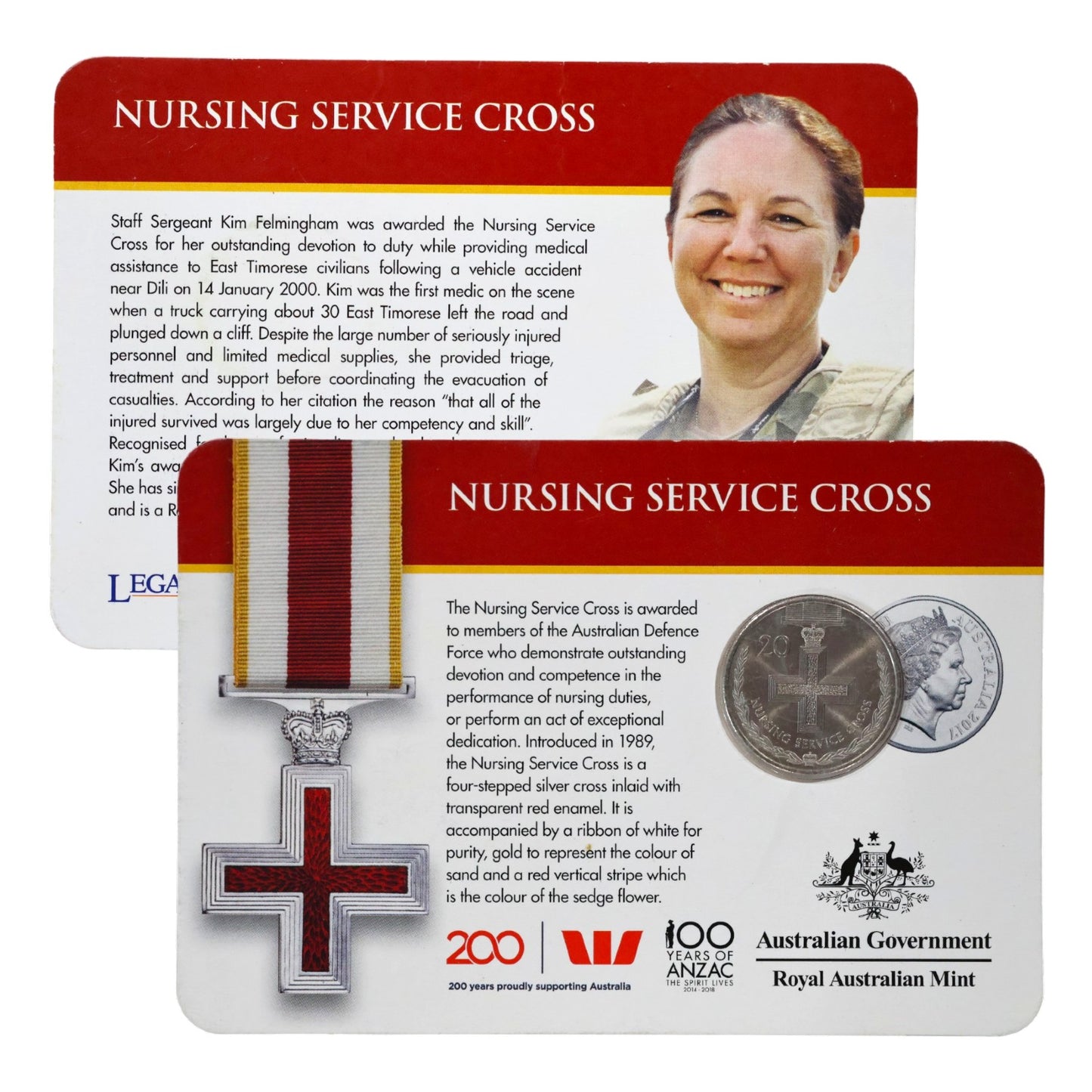 2017 Legends of the ANZACs: Medals of Honour (Individual Coincards)
