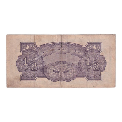 1942 Oceania Banknote - Japanese Occupation - ½ Shilling - p1c - Very Good