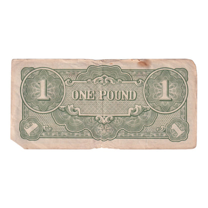 1942 Oceania Banknote - Japanese Occupation - 1 Pound - p4a - Fine