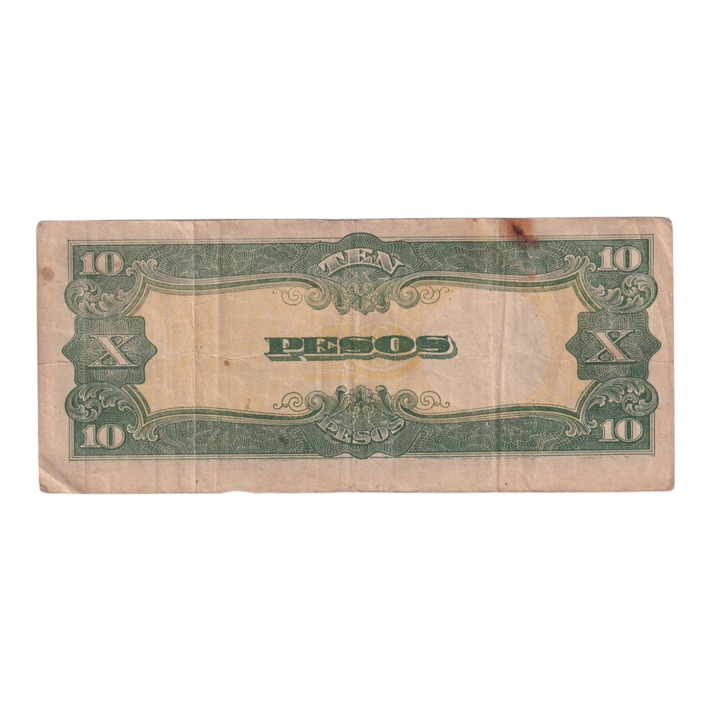 1943 Philippines Banknote - Japanese Occupation - 10 Pesos - p111a