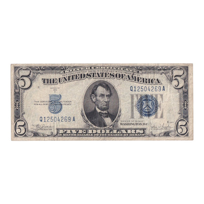 1934-C $5 Blue Seal Silver Certificate (VF-25)