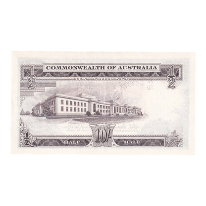 1961 Australian Ten Shilling Note - Reserve Bank - R17 - About Uncirculated