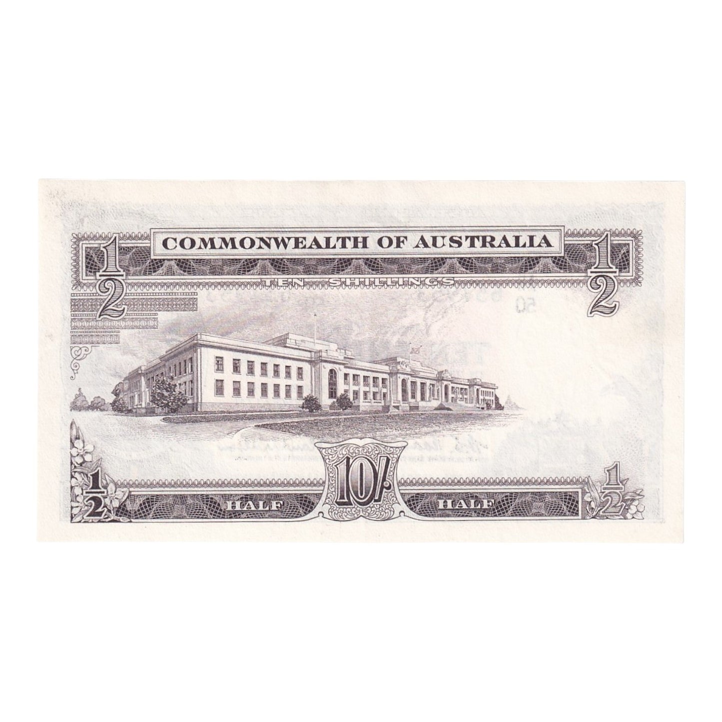 1961 Australian Ten Shilling Note - Reserve Bank - R17 - About Uncirculated