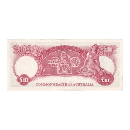 1954 Australian £10 Note - R62- Extremely Fine