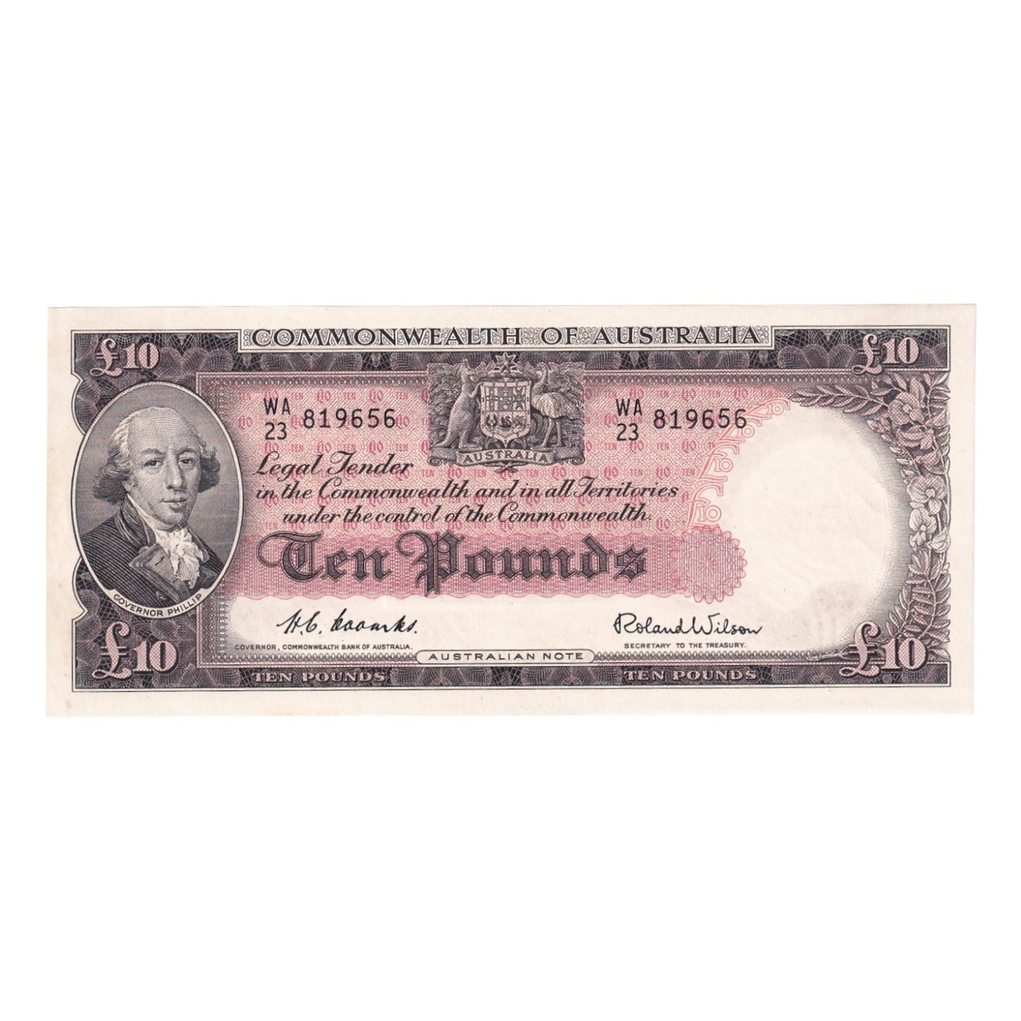 1954 Australian £10 Notes - R62- Sequential Trio - About Uncirculated