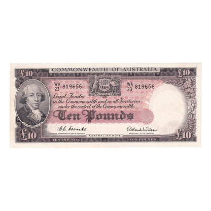 1954 Australian £10 Notes - R62- Sequential Trio - About Uncirculated