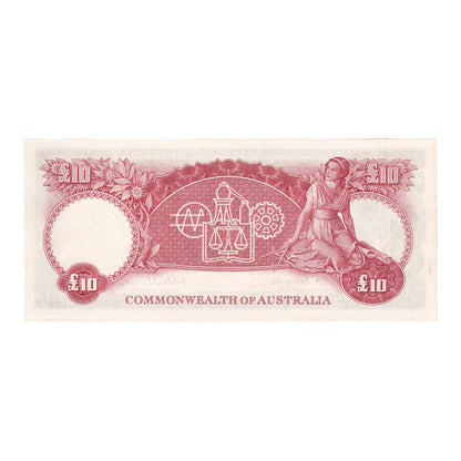 1954 Australian £10 Notes - R62- Sequential Trio - About Uncirculated