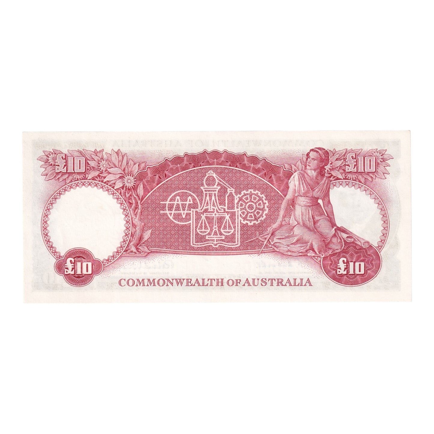 1954 Australian £10 Note - WA 23 819663 - R62 - Commonwealth Bank - About Uncirculated