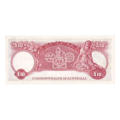 1954 Australian £10 Note - WA 23 819665- R62- Extremely Fine
