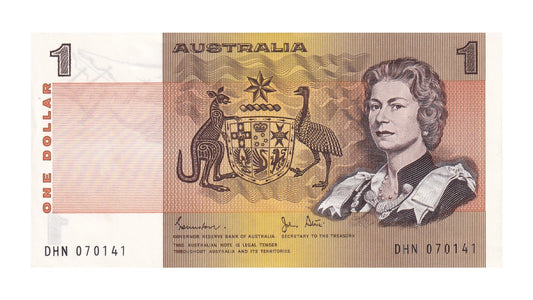 1982 Australian 1 Dollar Note - Johnston/Stone - R78 - About Uncirculated - Multiple Prefix Numbers Available