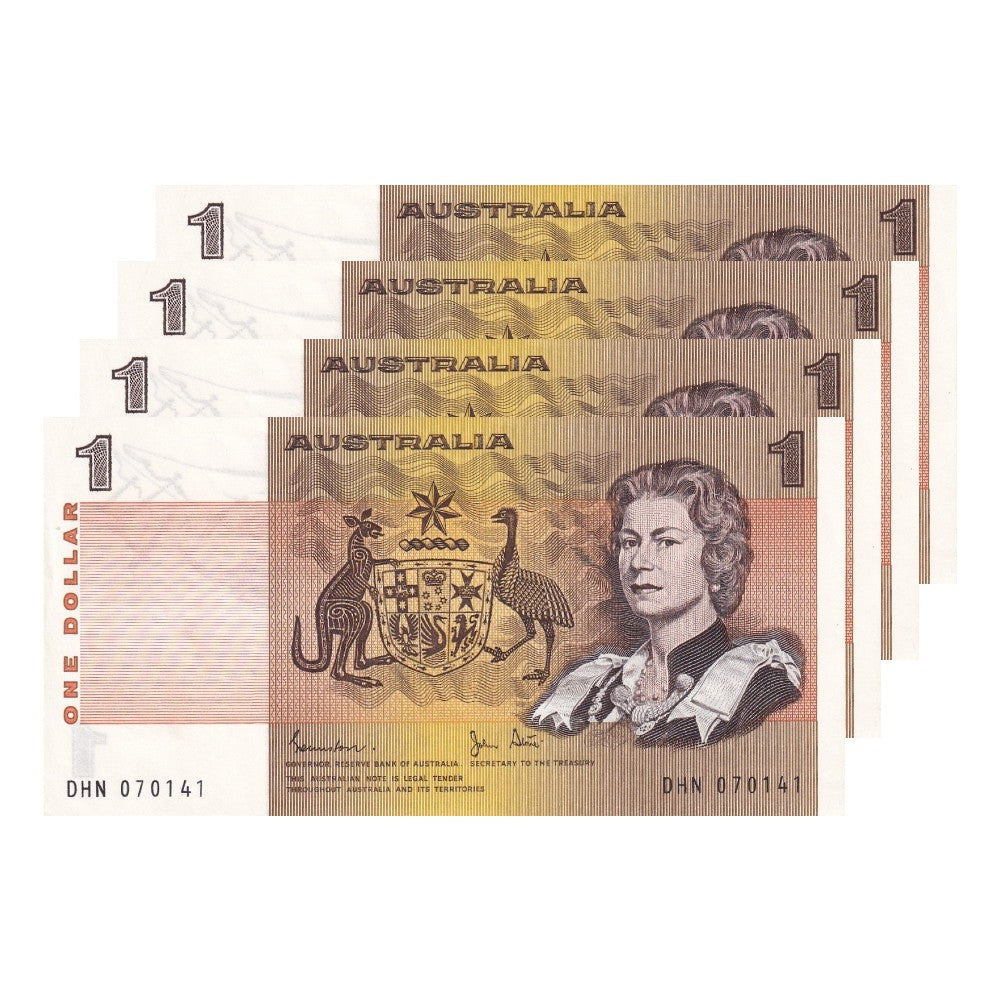 1982 Australian 1 Dollar Note - Johnston/Stone - R78 - Uncirculated - Multiple Prefix Numbers Available