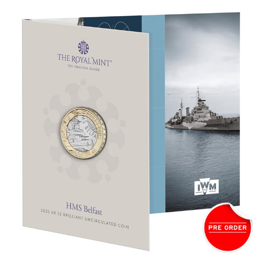 2025 £2 Brilliant Uncirculated Coin - Iconic Navy Vessels - HMS Belfast