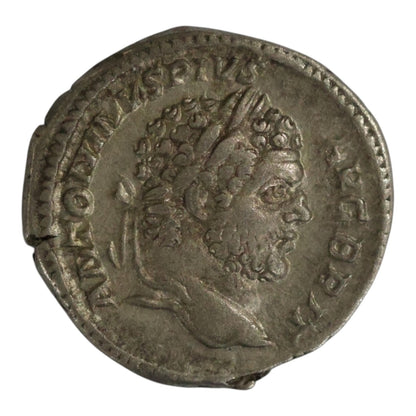 Caracalla Silver Denarius (AD 210–213) - BRIT Campaign Title - VF/gVF (RIC 227 / RSC 529)