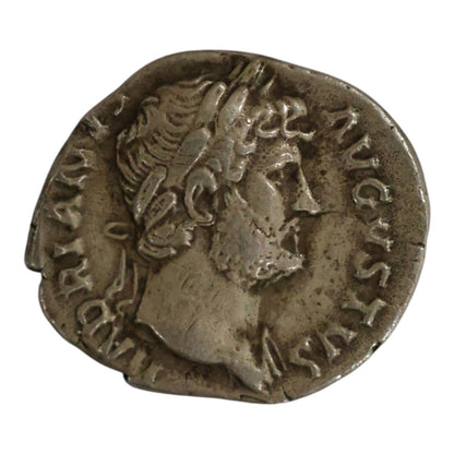 Hadrian Silver Denarius (AD 124–128) - Diana with Bow & Arrow - Fine (RIC 256 / RSC 315)