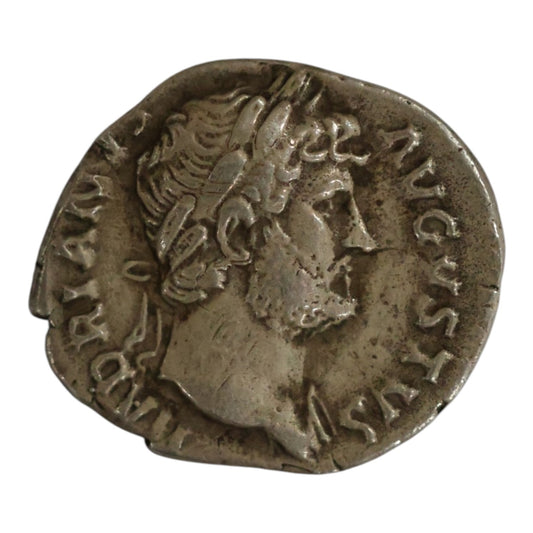 Hadrian Silver Denarius (AD 124–128) - Diana with Bow & Arrow - Fine (RIC 256 / RSC 315)