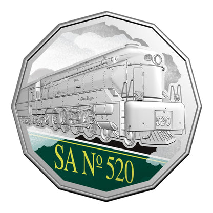2025 50c Coloured Uncirculated Seven-Coin Collection - Steam Giants