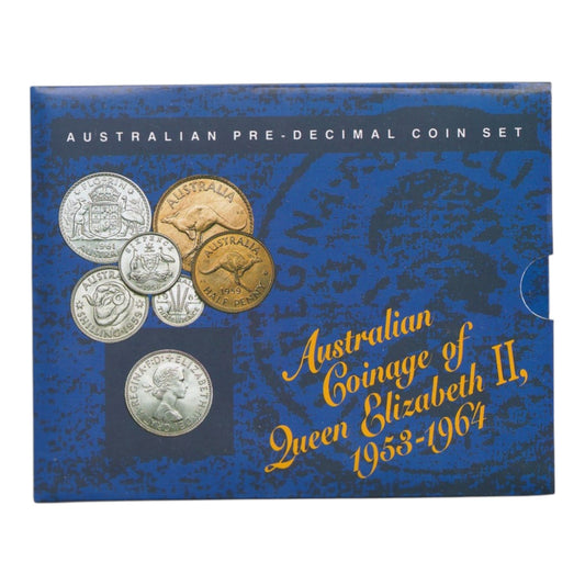 1953-1964 Australian Pre-Decimal Coin Set - Australian Coinage of Queen Elizabeth II - Sherwood