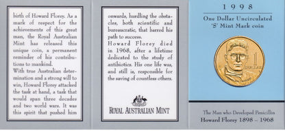 1998 $1 Coin - 100th Anniversary of Howard Florey