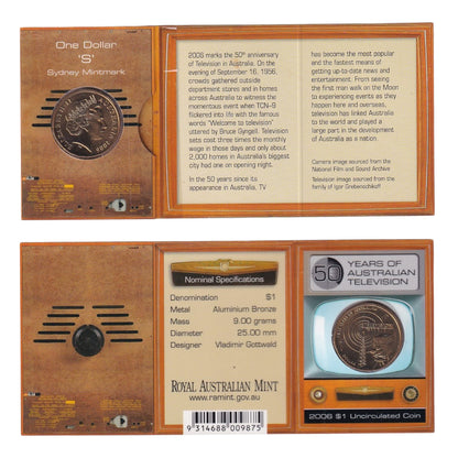 2006 $1 Coin - 50 Years of Television