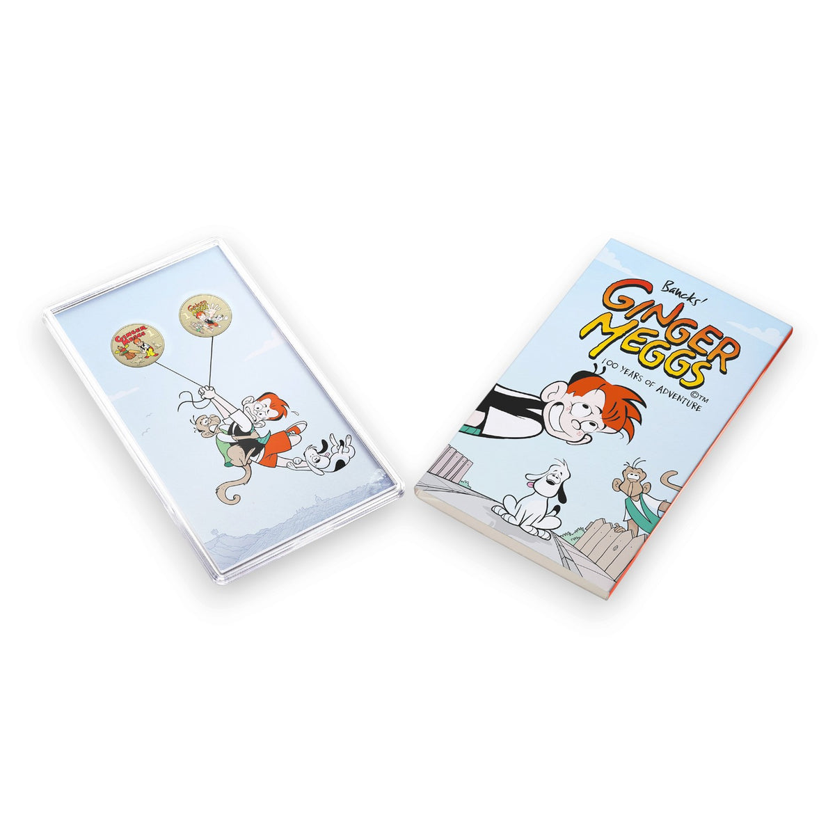 2021 $1 Centenary of Ginger Meggs - Coloured Uncirculated Two Coin Set