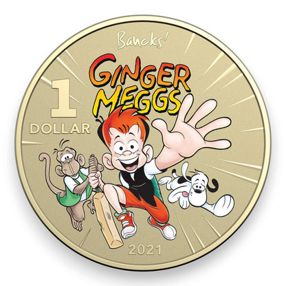 2021 $1 Centenary of Ginger Meggs - Coloured Uncirculated Two Coin Set