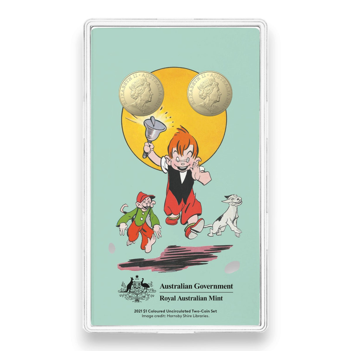 2021 $1 Centenary of Ginger Meggs - Coloured Uncirculated Two Coin Set